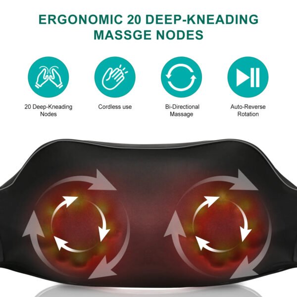 Shiatsu Neck & Back Massager with Heat - Image 3