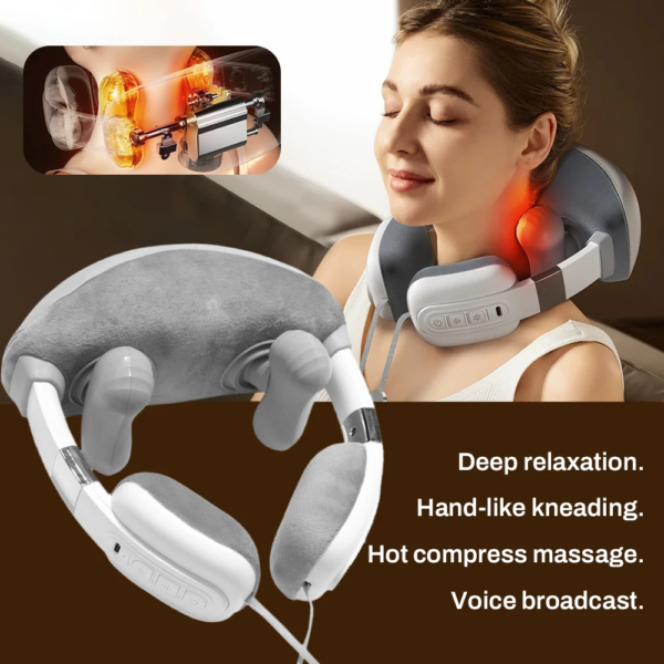 Simulated Finger Massage Shawl with Heating & Kneading - Image 2