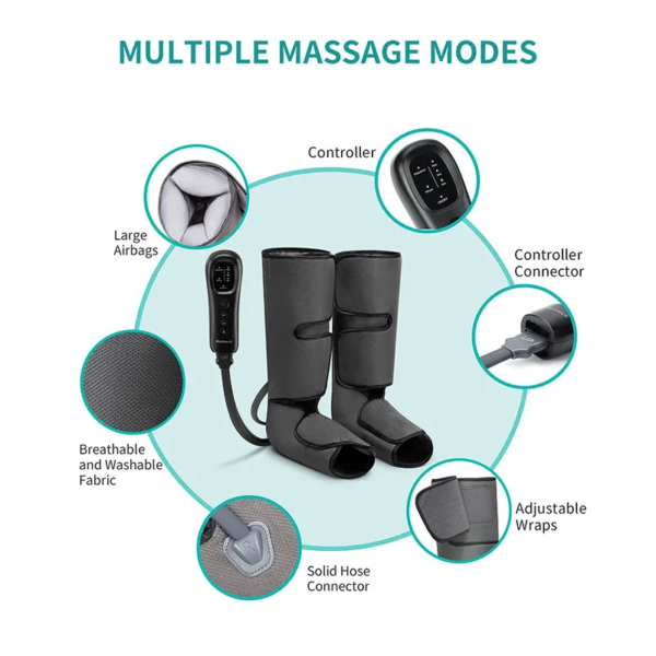 Nekteck Air Compression Leg Massager – Calf Wraps for Relaxation - Image 3