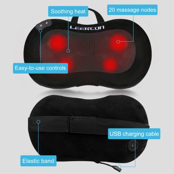 Shiatsu Cordless Back & Neck Massager with Heat - Image 3