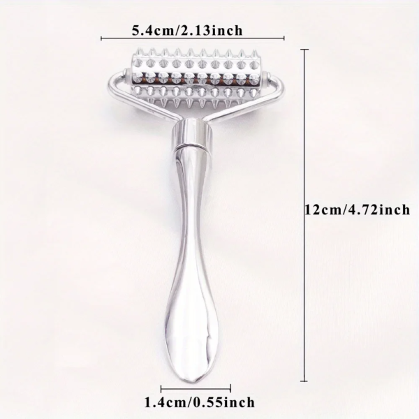 Stainless Steel Gua Sha Facial Massage Roller - Image 4