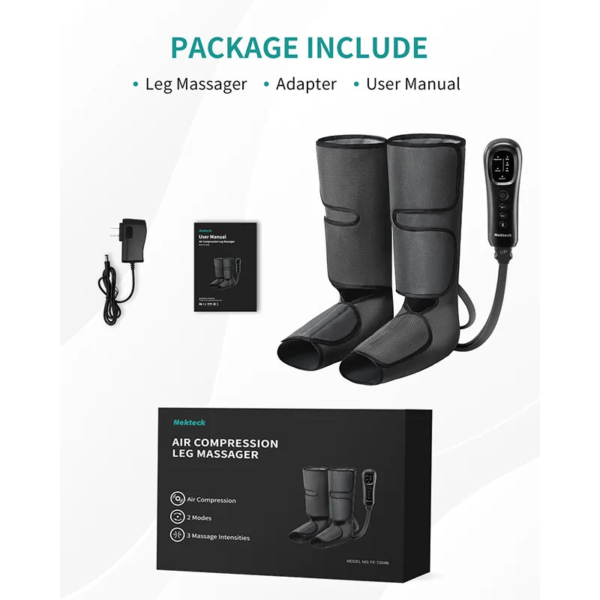 Nekteck Air Compression Leg Massager – Calf Wraps for Relaxation - Image 2