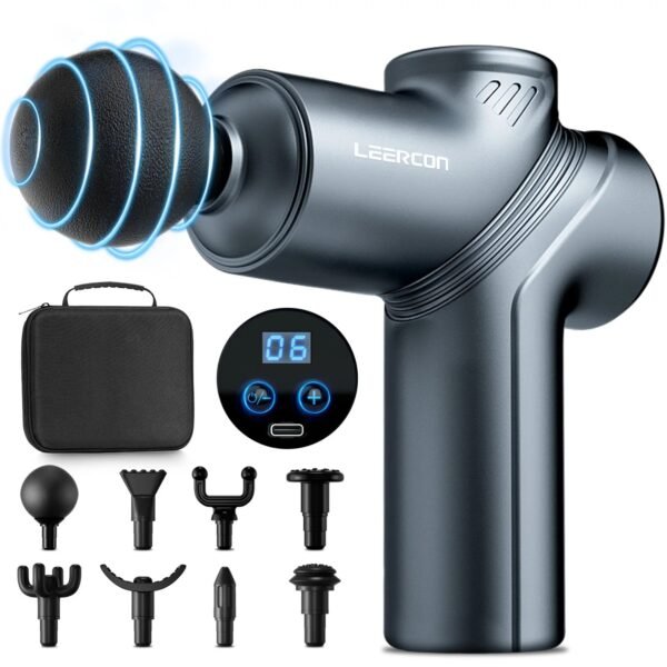 Portable Deep Tissue Massage Gun with 8 Heads