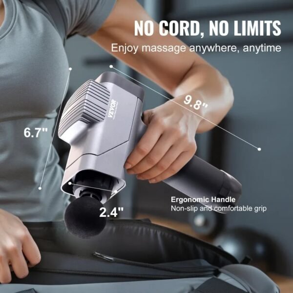 Deep Tissue Massage Gun with 8 Speeds & 6 Heads - Image 2