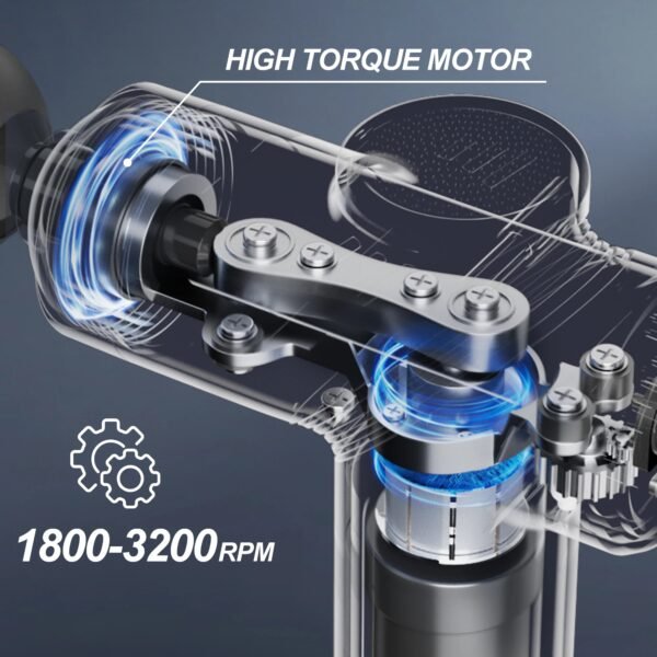 Portable Deep Tissue Massage Gun with 8 Heads - Image 4
