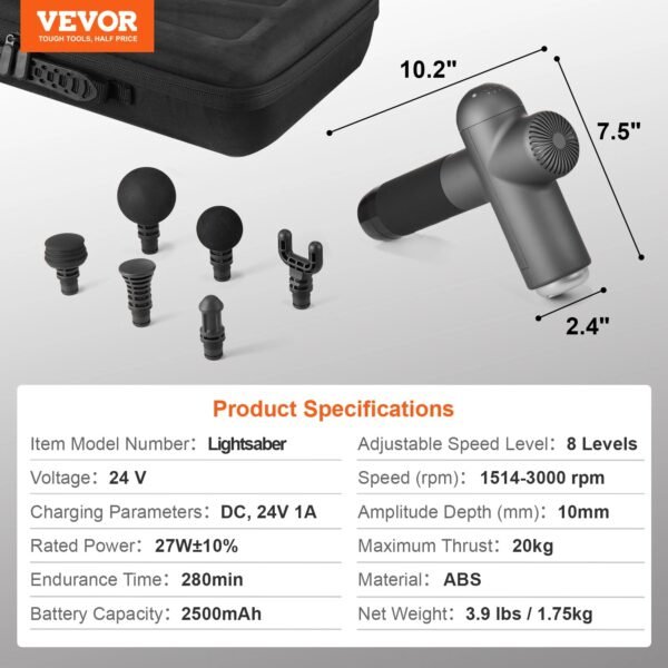 VEVOR Percussion Massage Gun – Pain & Muscle Relief - Image 8